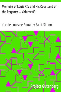 Cover of Memoirs of Louis XIV and His Court and of the Regency — Volume 09