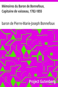 Cover of Mémoires du Baron de Bonnefoux, Capitaine de vaisseau, 1782-1855