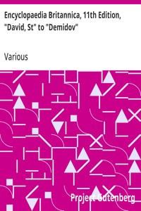 Cover of Encyclopaedia Britannica, 11th Edition, "David, St" to "Demidov" Volume 7, Slice 10
