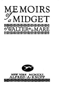 Cover of Memoirs of a Midget