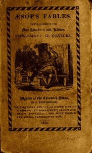 Cover of Æsop's Fables, Embellished with One Hundred and Eleven Emblematical Devices.