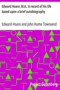 Cover of Edward Hoare, M.A.: A record of his life based upon a brief autobiography