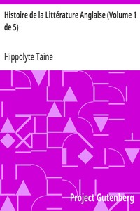 Cover of Histoire de la Littérature Anglaise (Volume 1 de 5)