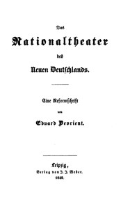 Cover of Das Nationaltheater des Neuen Deutschlands. Eine Reformschrift