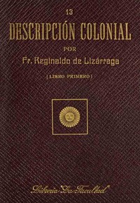 Cover of Descripción colonial, libro primero (1/2)