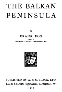 Cover of The Balkan Peninsula