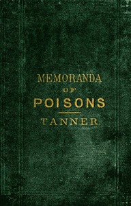 Cover of Memoranda on Poisons