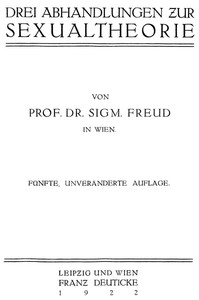 Cover of Drei Abhandlungen zur Sexualtheorie