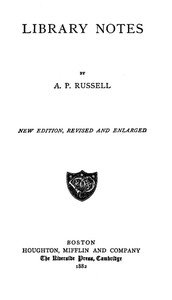 Cover of Library Notes