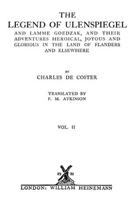 Cover of The Legend of Ulenspiegel, Volume 2 (of 2) And Lamme Goedzak, and their Adventures Heroical, Joyous and Glorious in the Land of Flanders and Elsewhere