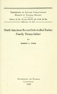 Cover of North American Recent Soft-Shelled Turtles (Family Trionychidae)