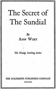 Cover of The Secret of the Sundial Madge Sterling Series, #3