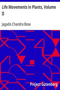 Cover of Life Movements in Plants, Volume II
