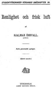 Cover of Renlighet och frisk luft