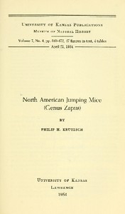 Cover of North American Jumping Mice (Genus Zapus)