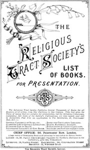 Cover of The Religious Tract Society Catalogue - 1889