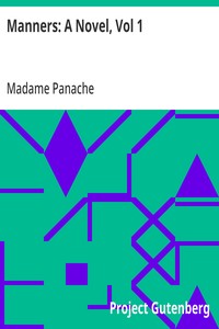 Cover of Manners: A Novel, Vol 1