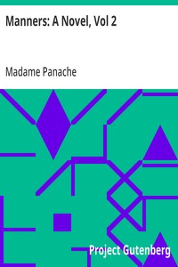 Cover of Manners: A Novel, Vol 2