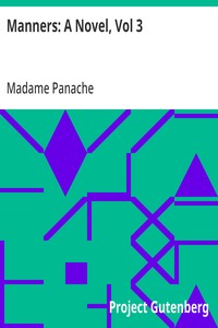 Cover of Manners: A Novel, Vol 3
