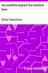 Cover of Das unendliche Gespräch: Eine nächtliche Szene