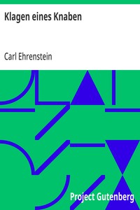 Cover of Klagen eines Knaben