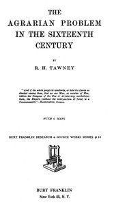 Cover of The Agrarian Problem in the Sixteenth Century