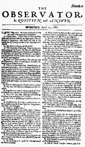 Cover of Selections from the Observator (1681-1687)