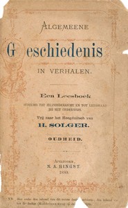 Cover of Algemeene Geschiedenis in Verhalen: Oudheid