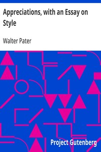 Cover of Appreciations, with an Essay on Style
