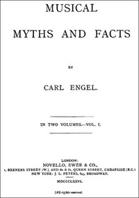 Cover of Musical Myths and Facts, Volume 1 (of 2)