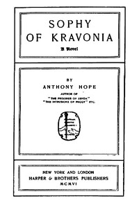 Cover of Sophy of Kravonia: A Novel