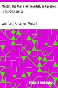 Cover of Mozart: The Man and the Artist, as Revealed in His Own Words