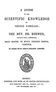 Cover of A Guide to the Scientific Knowledge of Things Familiar