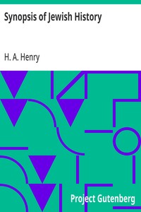 Cover of Synopsis of Jewish History From the Return of the Jews from the Babylonish Captivity, to the Days of Herod the Great