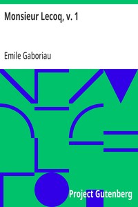 Cover of Monsieur Lecoq, v. 1