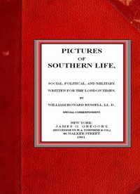 Cover of Pictures of Southern Life, Social, Political, and Military.