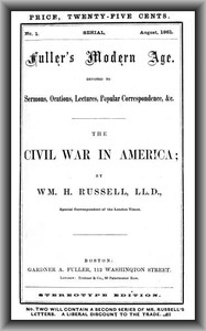 Cover of The Civil War in America Fuller's Modern Age, August 1861