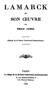 Cover of Lamarck et son OEuvre