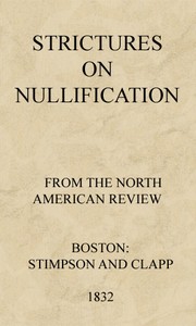 Cover of Strictures on Nullification