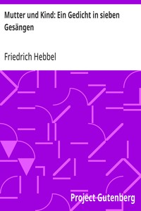 Cover of Mutter und Kind: Ein Gedicht in sieben Gesängen