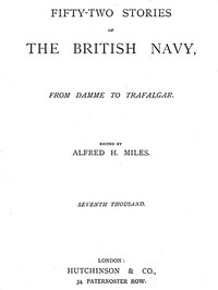 Cover of Fifty-two Stories of the British Navy, from Damme to Trafalgar.