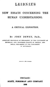 Cover of Leibniz's New Essays Concerning the Human Understanding: A Critical Exposition