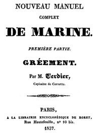 Cover of Nouveau manuel complet de marine, première partie: gréement