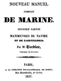 Cover of Nouveau manuel complet de marine, seconde partie: manoeuvres