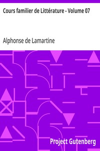 Cover of Cours familier de Littérature - Volume 07