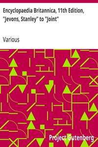Cover of Encyclopaedia Britannica, 11th Edition, "Jevons, Stanley" to "Joint" Volume 15, Slice 4