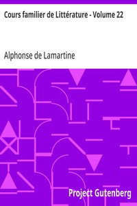 Cover of Cours familier de Littérature - Volume 22