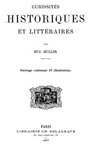 Cover of Curiosités Historiques et Littéraires