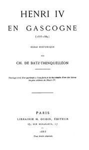 Cover of Henri IV en Gascogne (1553-1589)