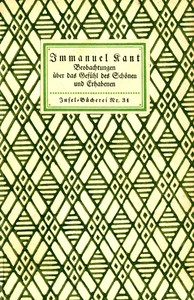 Cover of Beobachtungen über das Gefühl des Schönen und Erhabenen